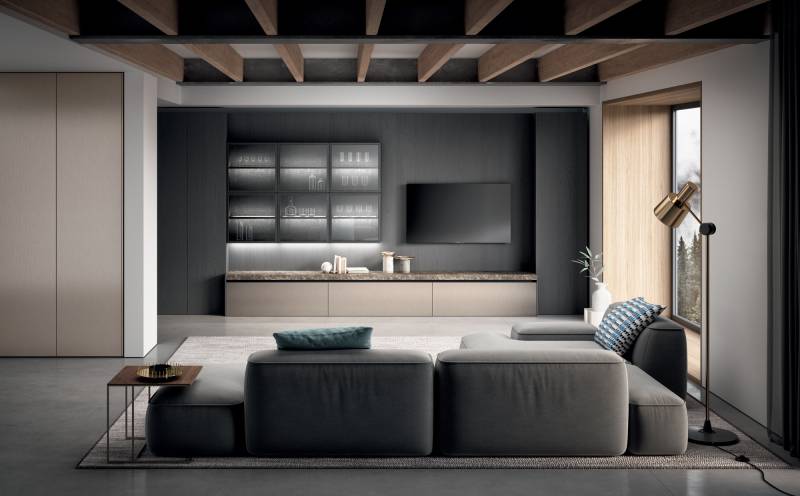 Création de meuble TV sur mesure dans un appartement haut de gamme à Monaco