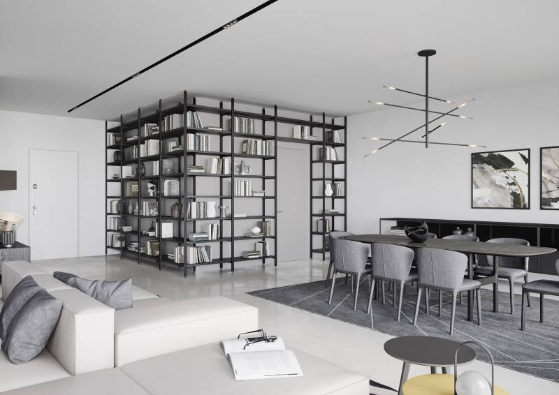 Bibliothèque sur mesure Novamobili : Un agencement personnalisé pour votre espace